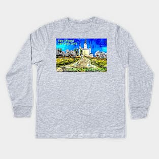 New Orleans van Gogh Style Kids Long Sleeve T-Shirt